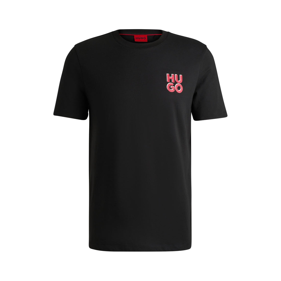 Cotton-jersey T-shirt with stacked logo print
