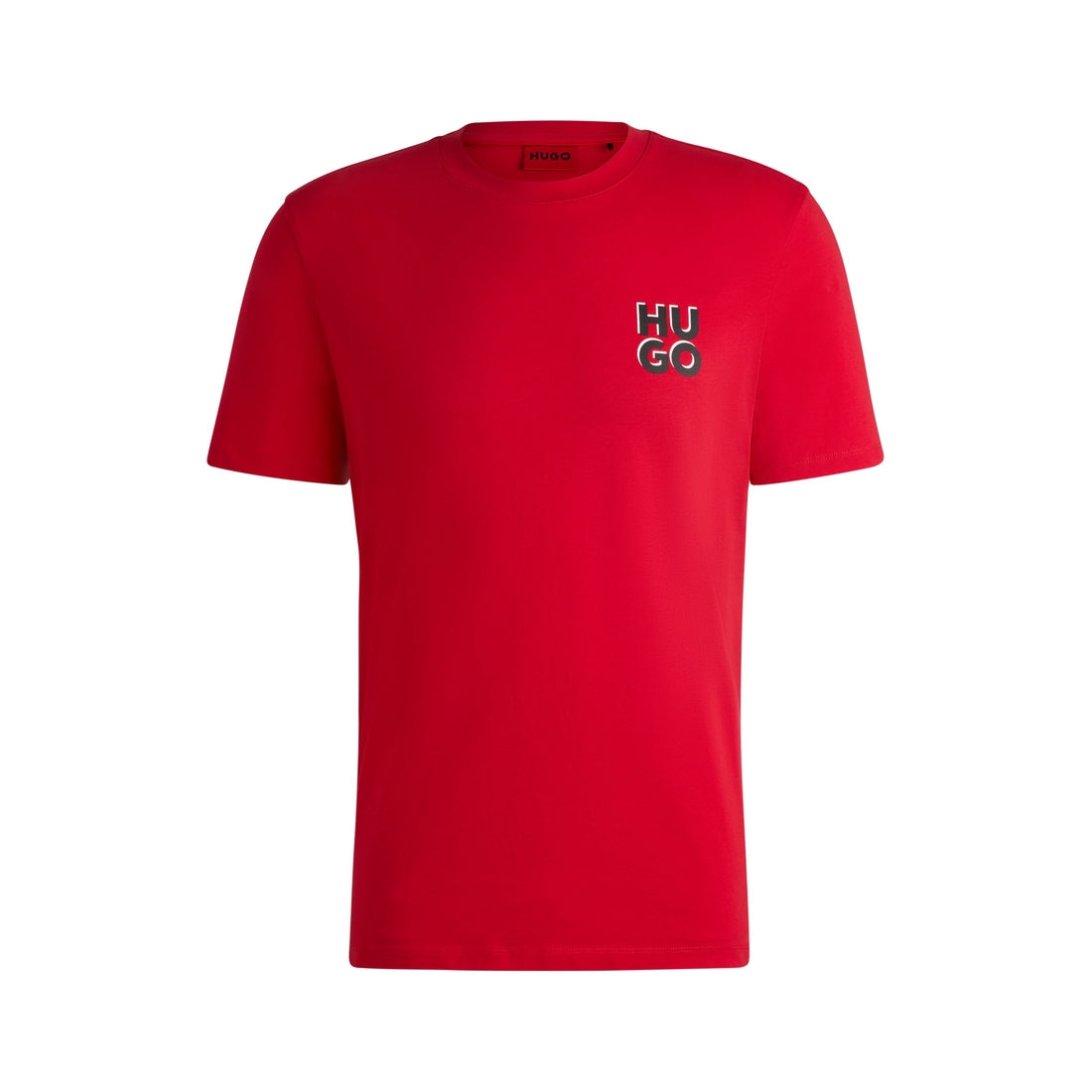Cotton-jersey T-shirt with stacked logo print