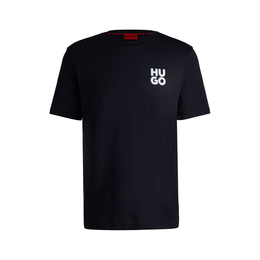 Cotton-jersey T-shirt with stacked logo print