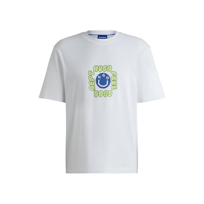 Cotton-jersey T-shirt with seasonal prints