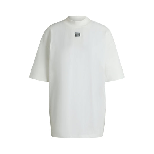 Cotton-jersey T-shirt with stacked logo
