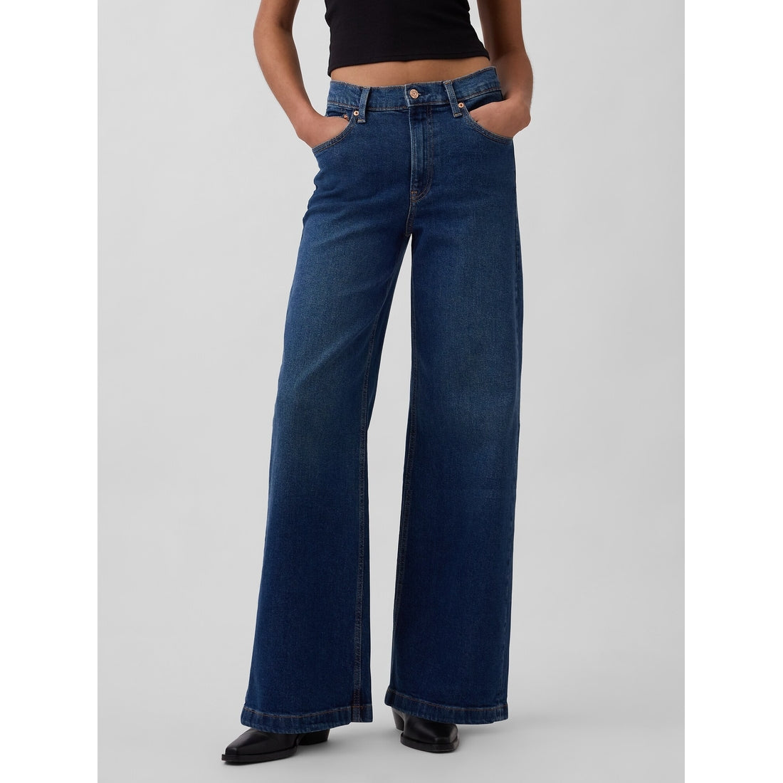 Women's High Rise Stride Wide-Leg Jeans