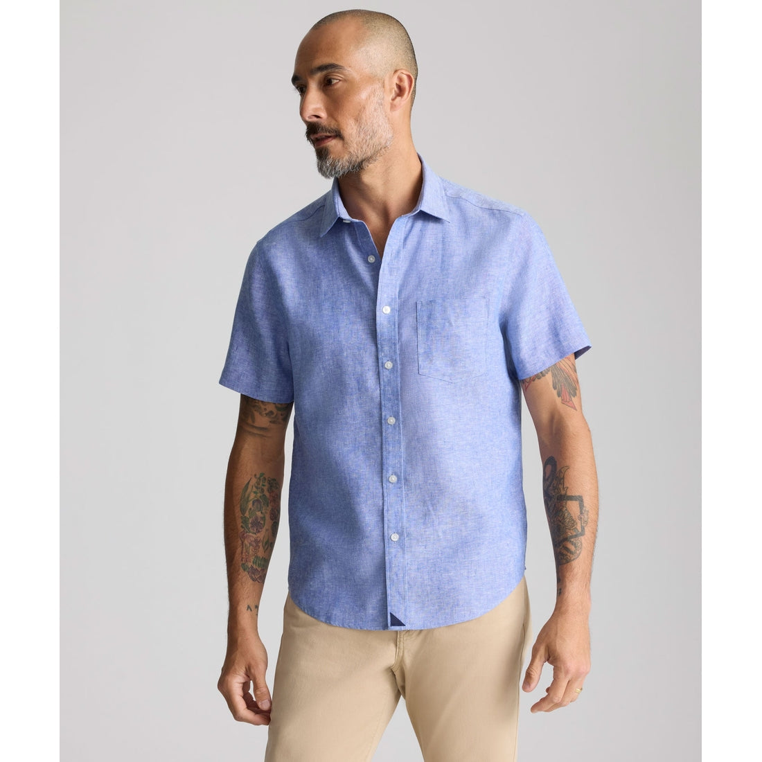 Wrinkle-Resistant Linen Short-Sleeve Cameron Shirt