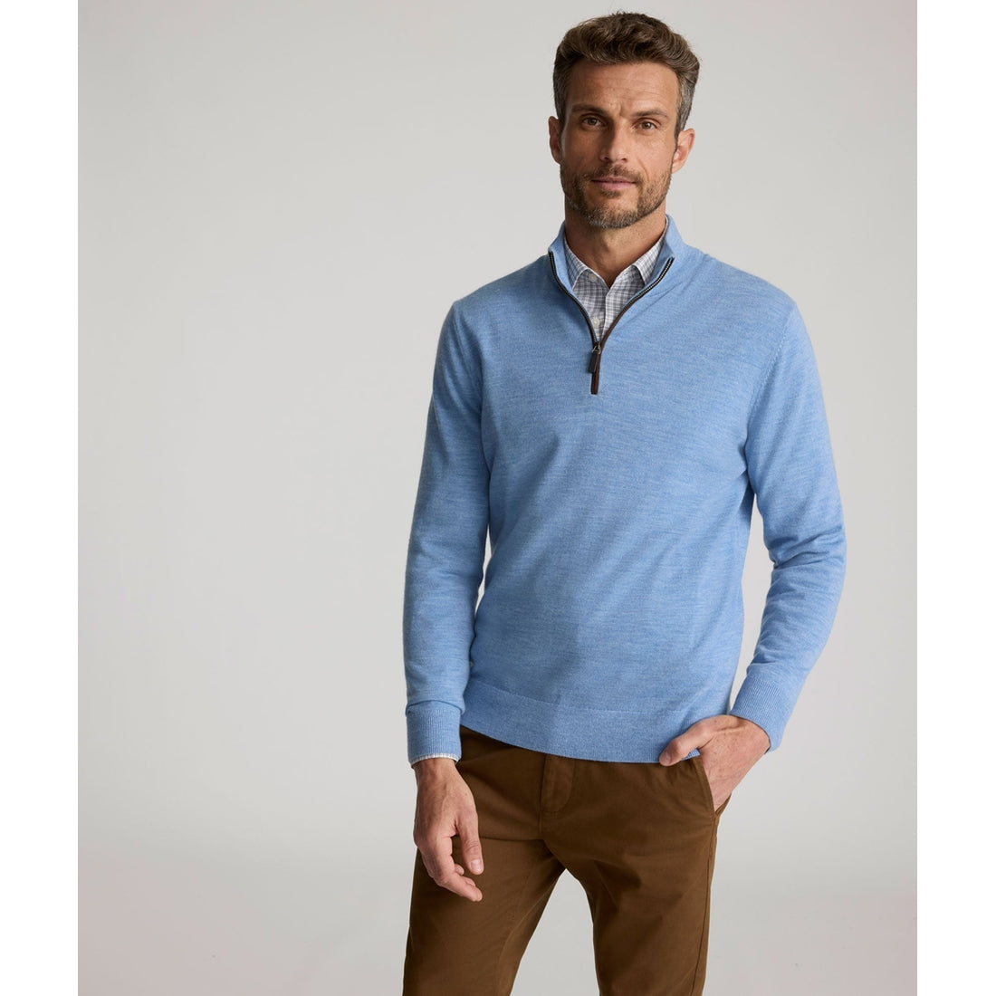 Merino Wool Quarter-Zip Sweater