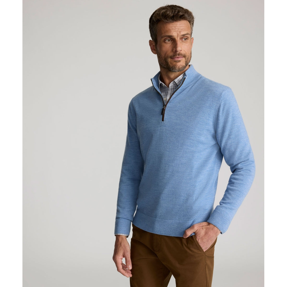 Merino Wool Quarter-Zip Sweater
