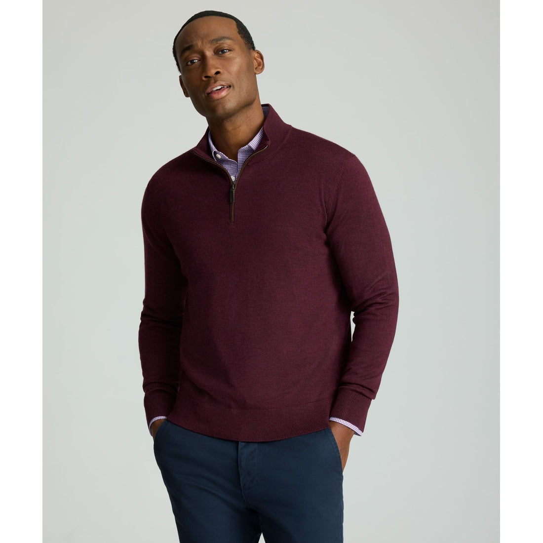 Merino Wool Quarter-Zip Sweater