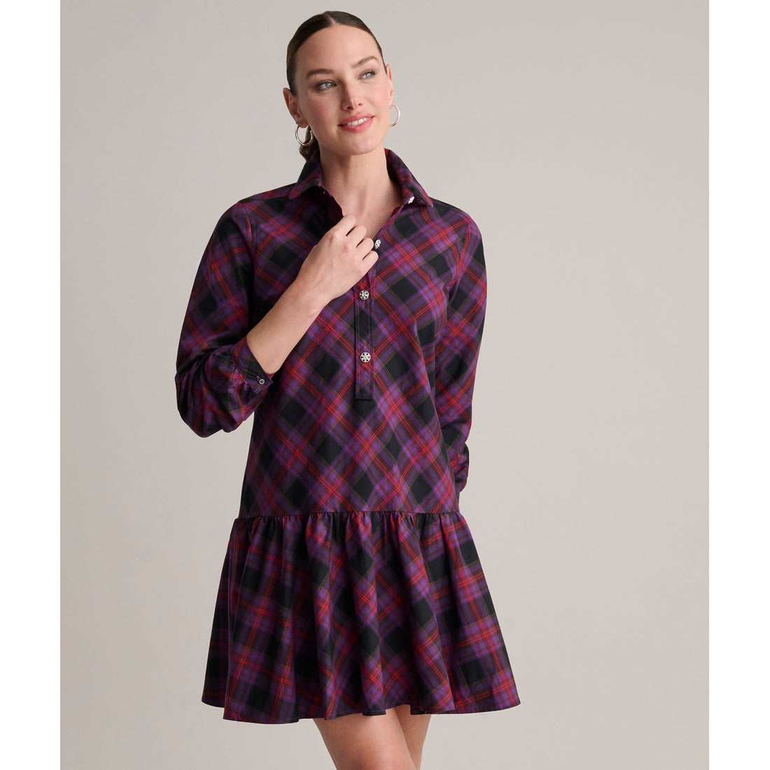 Cotton Plaid Reese Shirt Dress