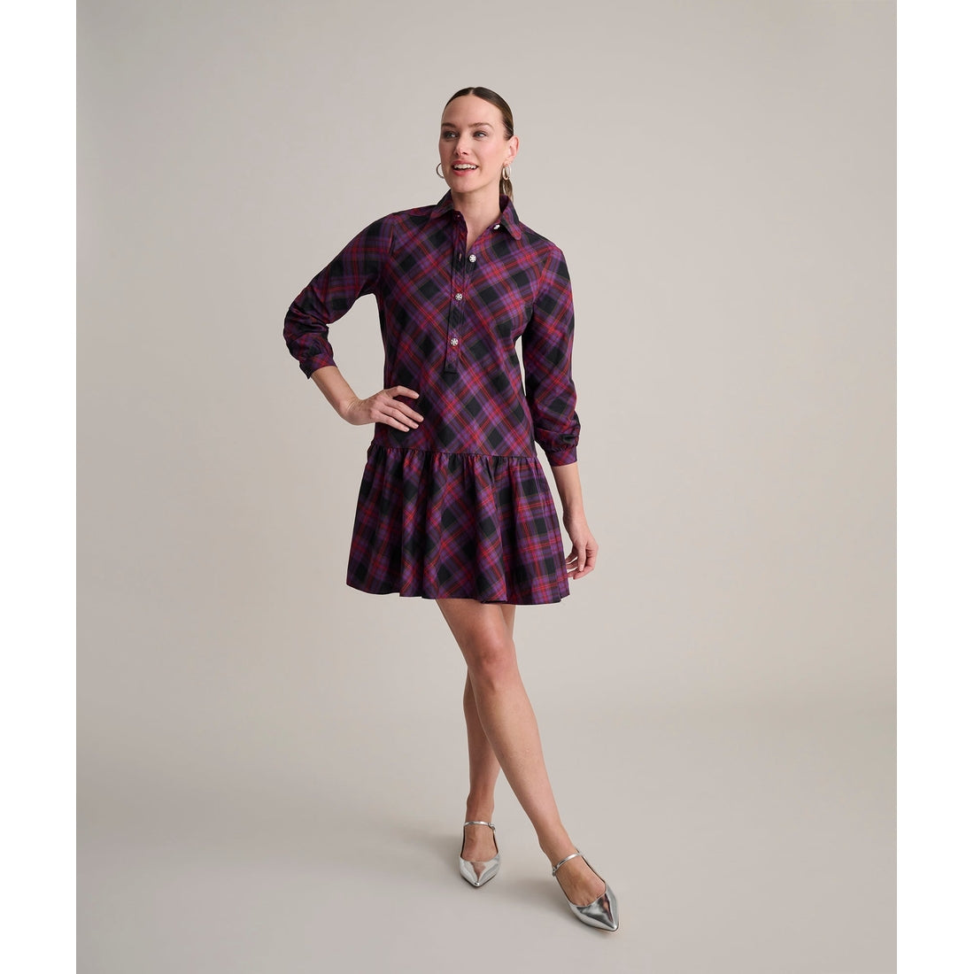 Cotton Plaid Reese Shirt Dress