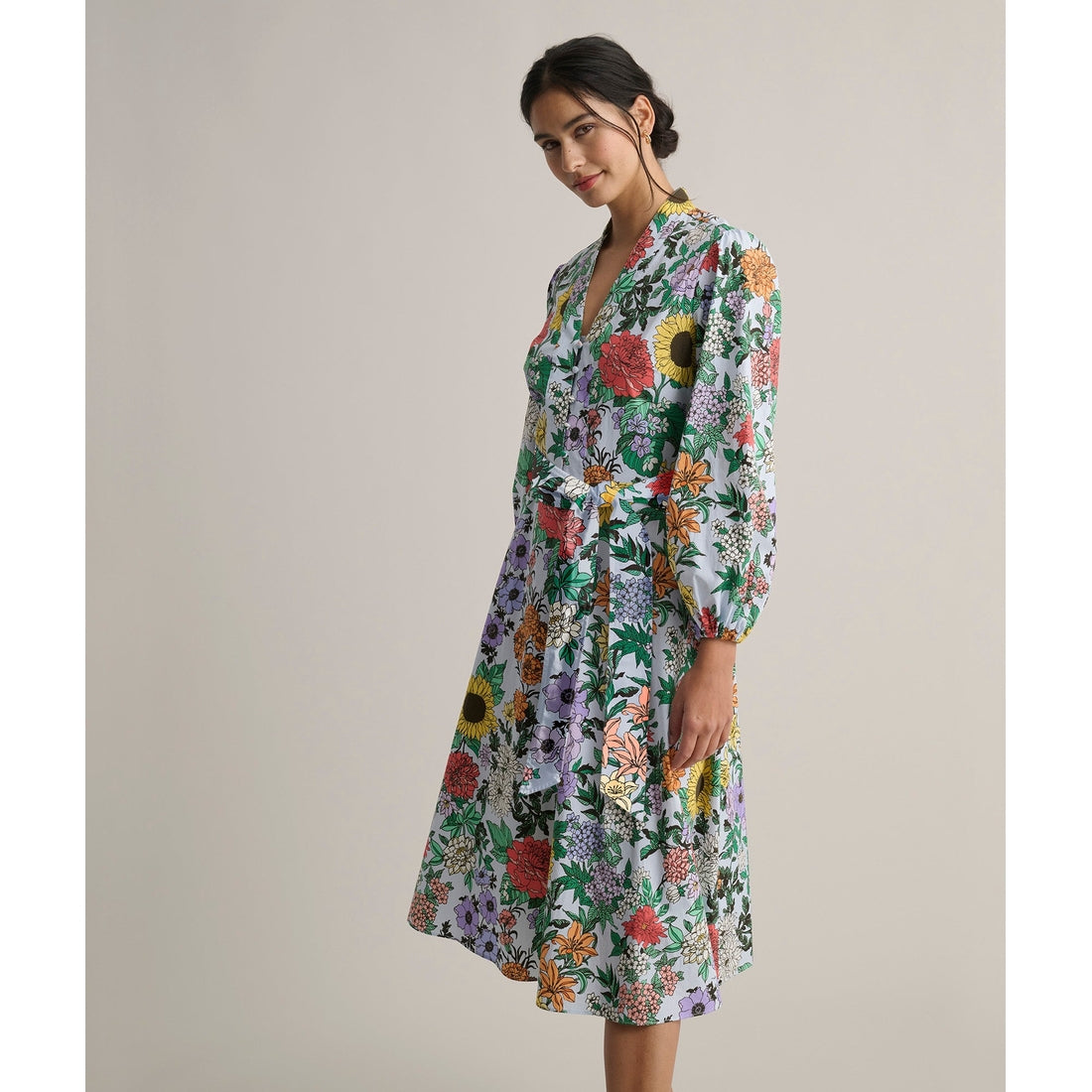 Stretch Cotton Floral Lucia Dress