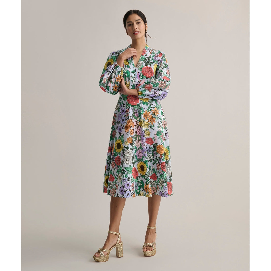 Stretch Cotton Floral Lucia Dress