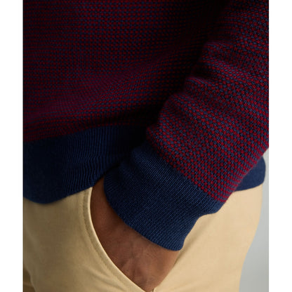 Textured Merino Wool Quarter-Zip Sweater