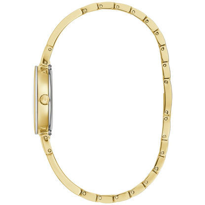 Bulova x Marc Anthony Women's Modern Diamond Accent Gold Gold-Tone Stainless Steel Bangle Bracelet Watch 26mm