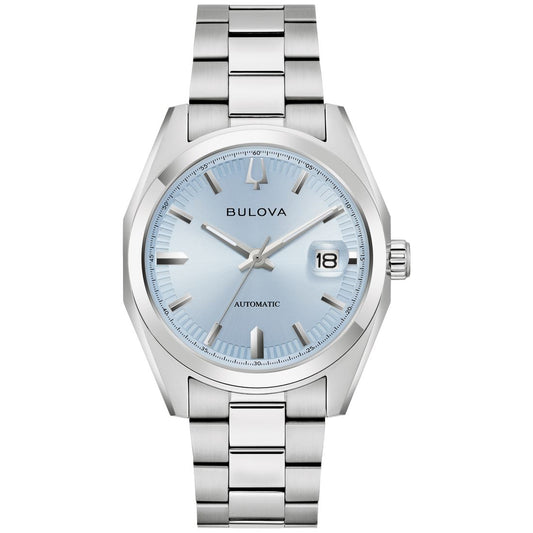 Bulova Men's Classic Surveyor Automatic Silver-Tone Stainless Steel Bracelet Watch 39mm