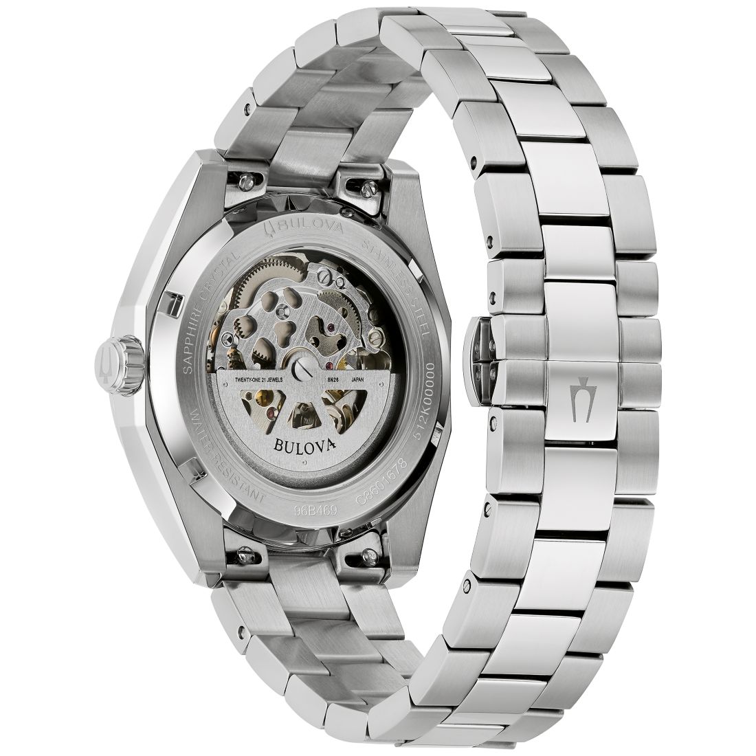 Bulova Men's Classic Surveyor Automatic Silver-Tone Stainless Steel Bracelet Watch 39mm