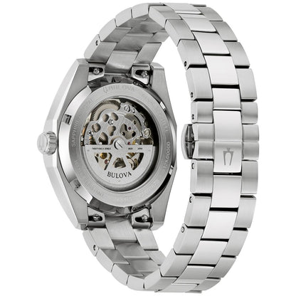 Bulova Men's Classic Surveyor Automatic Silver-Tone Stainless Steel Bracelet Watch 39mm