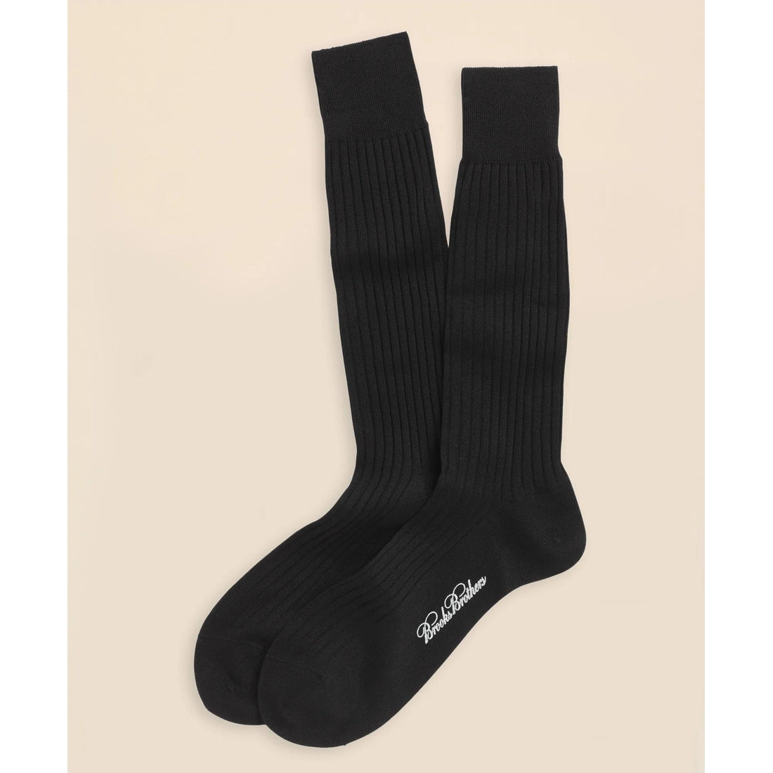 Egyptian Cotton Ribbed Crew Socks