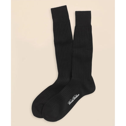 Egyptian Cotton Ribbed Crew Socks