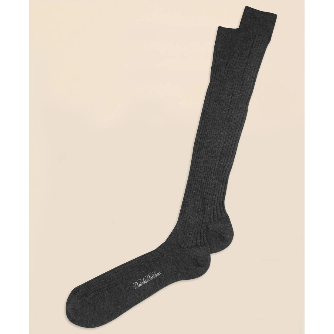 Merino Wool Ribbed Over-the-Calf Socks