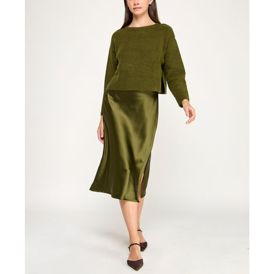 Invitee Juniors' 2-Piece Long Sleeve Midi Sweater and Dress Set