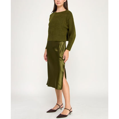Invitee Juniors' 2-Piece Long Sleeve Midi Sweater and Dress Set