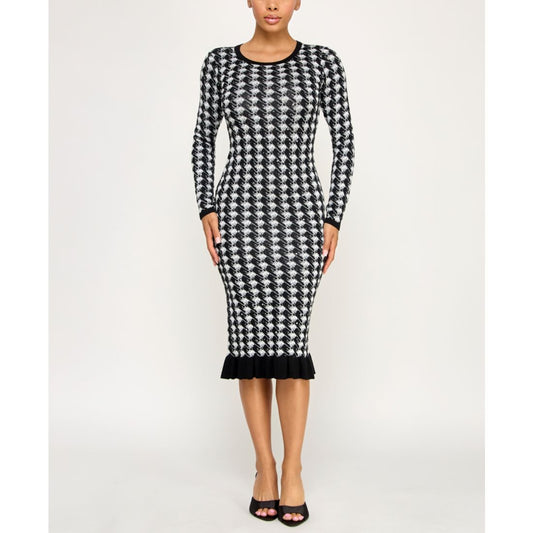 Bcx Juniors' Long Sleeve Midi Sweater Dress