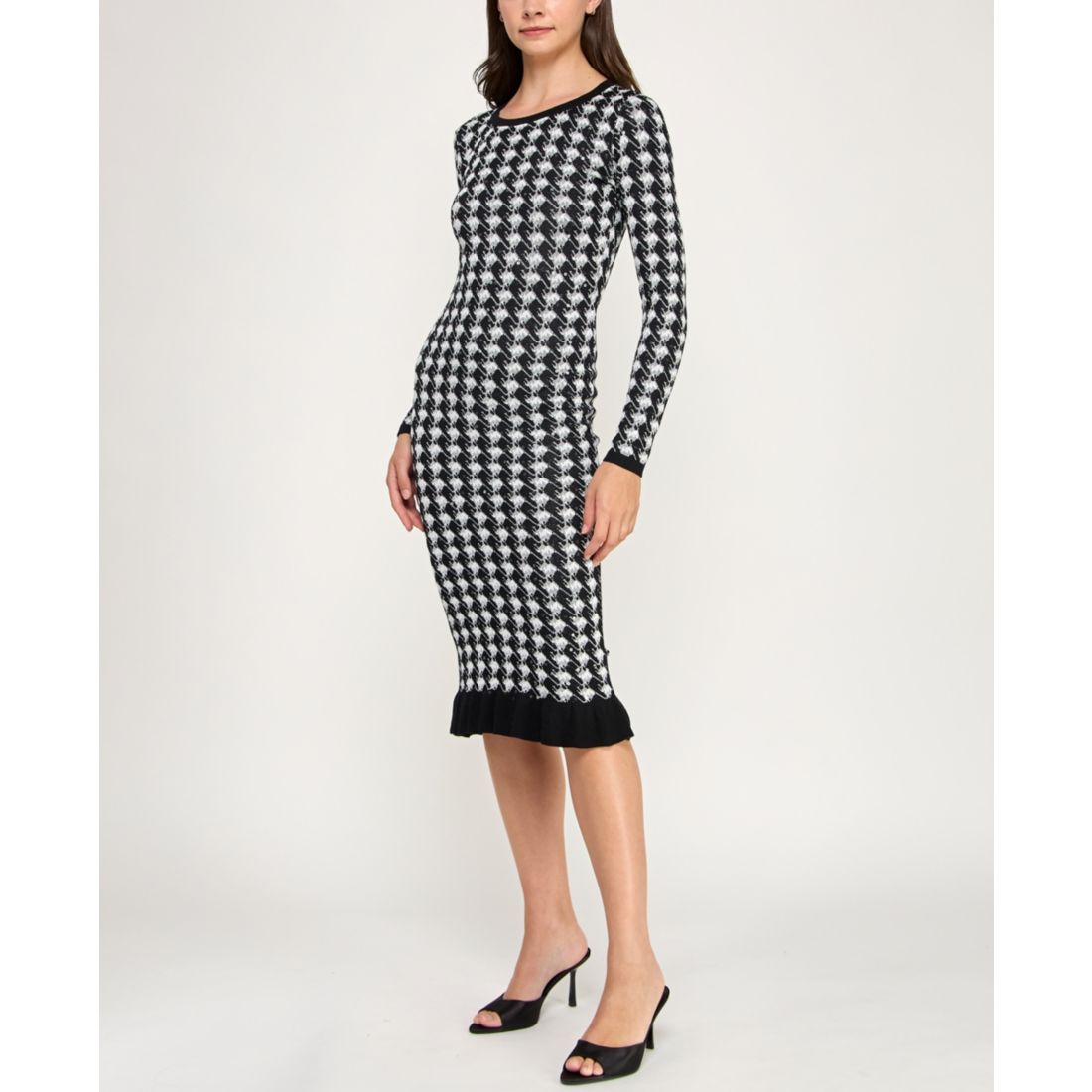 Bcx Juniors' Long Sleeve Midi Sweater Dress