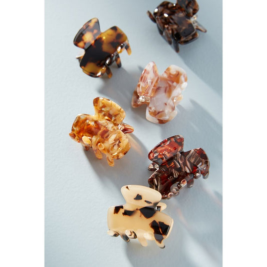 Speckled Mini Hair Clip Set by Anthropologie