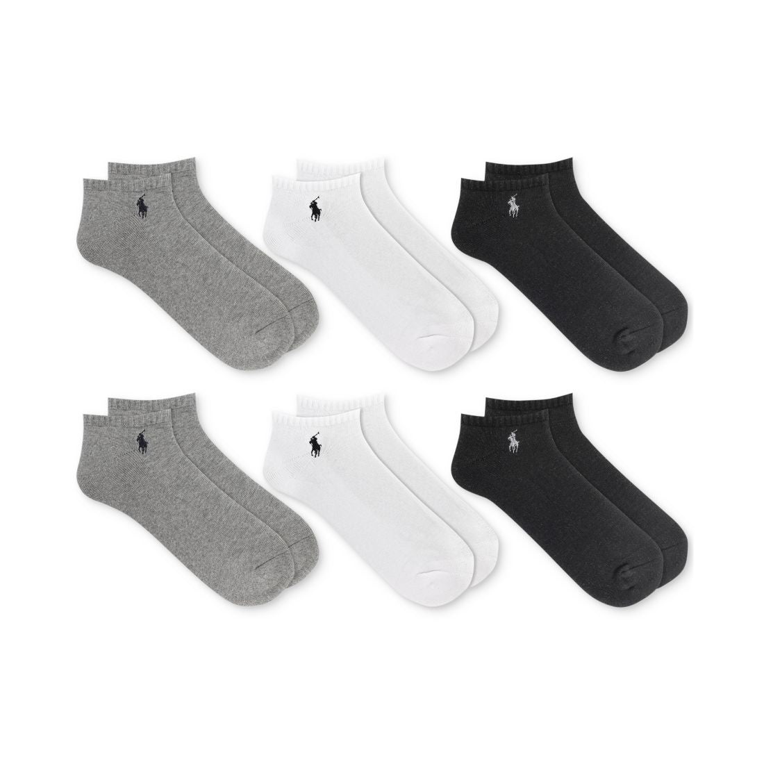 Polo Ralph Lauren Men's 6-Pack Performance Sport Low Cut Socks