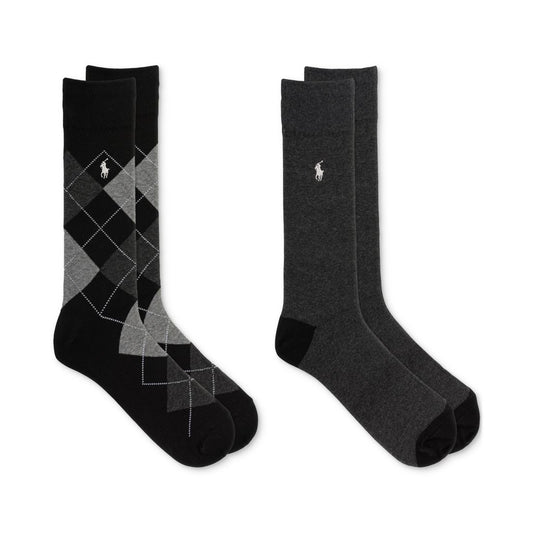 Polo Ralph Lauren Men's Argyle Slack Socks, 2-Pack