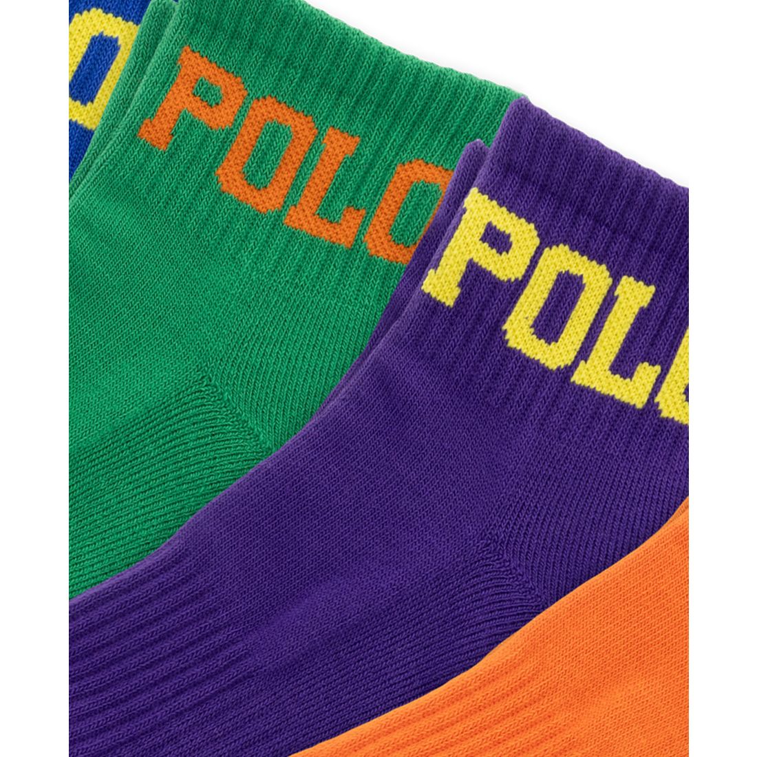 Polo Ralph Lauren Men's Color Logo Quarter Socks, 6-Pack
