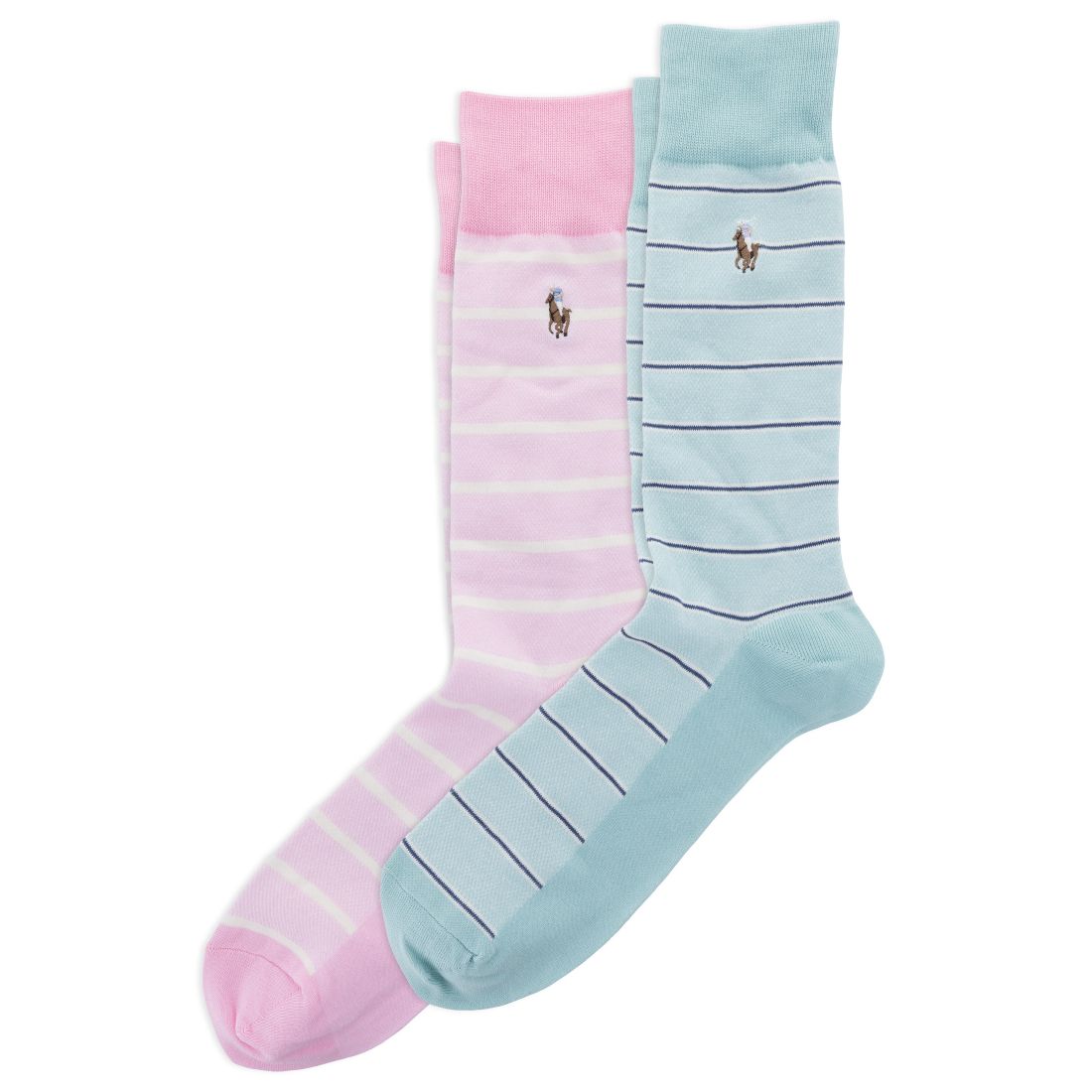 Polo Ralph Lauren Men's Hyde Park Oxford Stripe Socks, 2-Pack