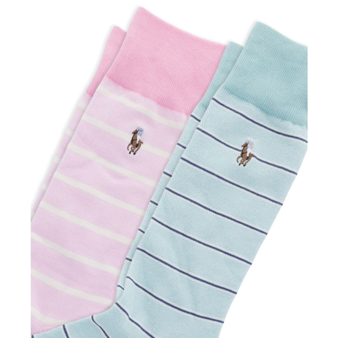 Polo Ralph Lauren Men's Hyde Park Oxford Stripe Socks, 2-Pack