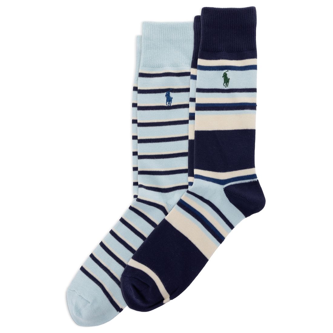 Polo Ralph Lauren Men's Striped Crew Socks, 2-Pack