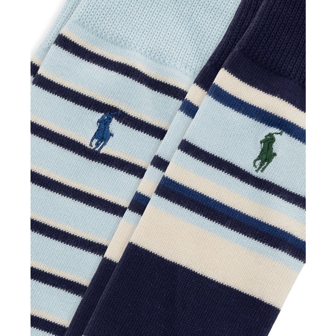 Polo Ralph Lauren Men's Striped Crew Socks, 2-Pack