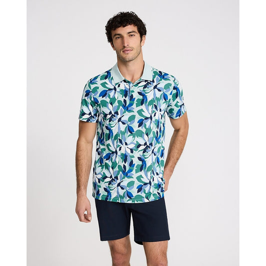 Abstract Floral Pique Everyday Performance Polo