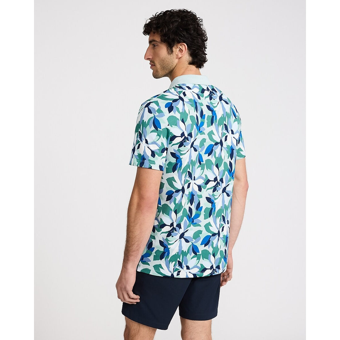 Abstract Floral Pique Everyday Performance Polo