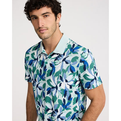 Abstract Floral Pique Everyday Performance Polo