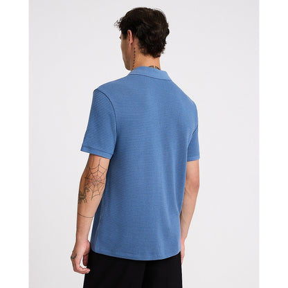 Classic Fit Textured Knit Johnny Collar Polo