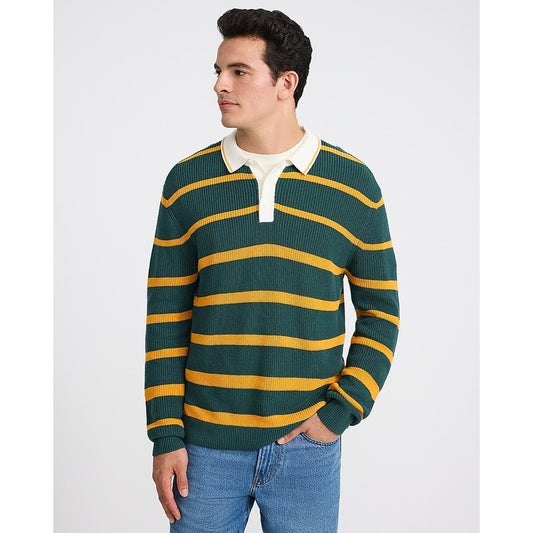 Varsity Striped Long Sleeve Sweater Polo