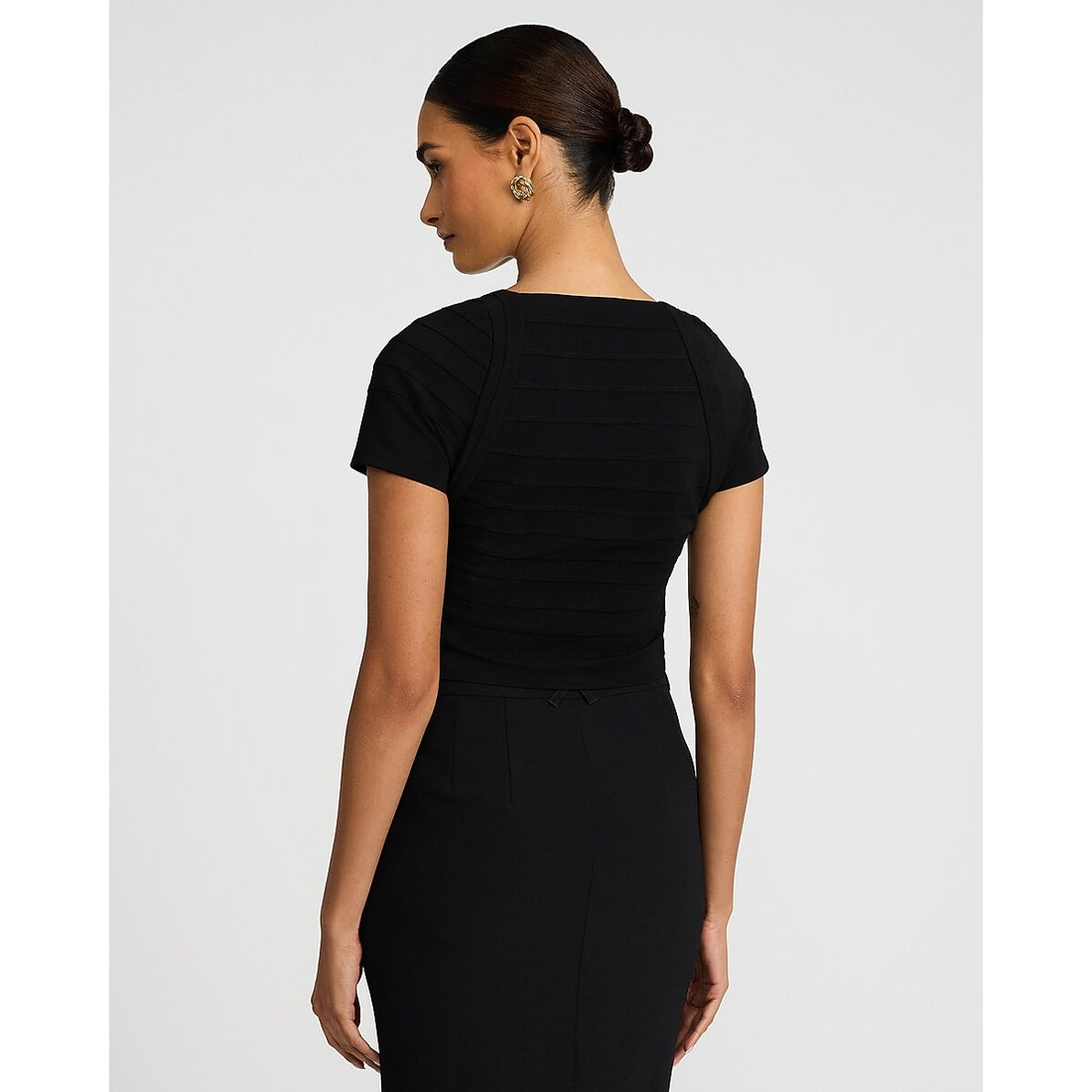 Body Contour Bandage Cap Sleeve Tee