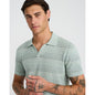Cotton Mini Square Dot Johnny Collar Sweater Polo