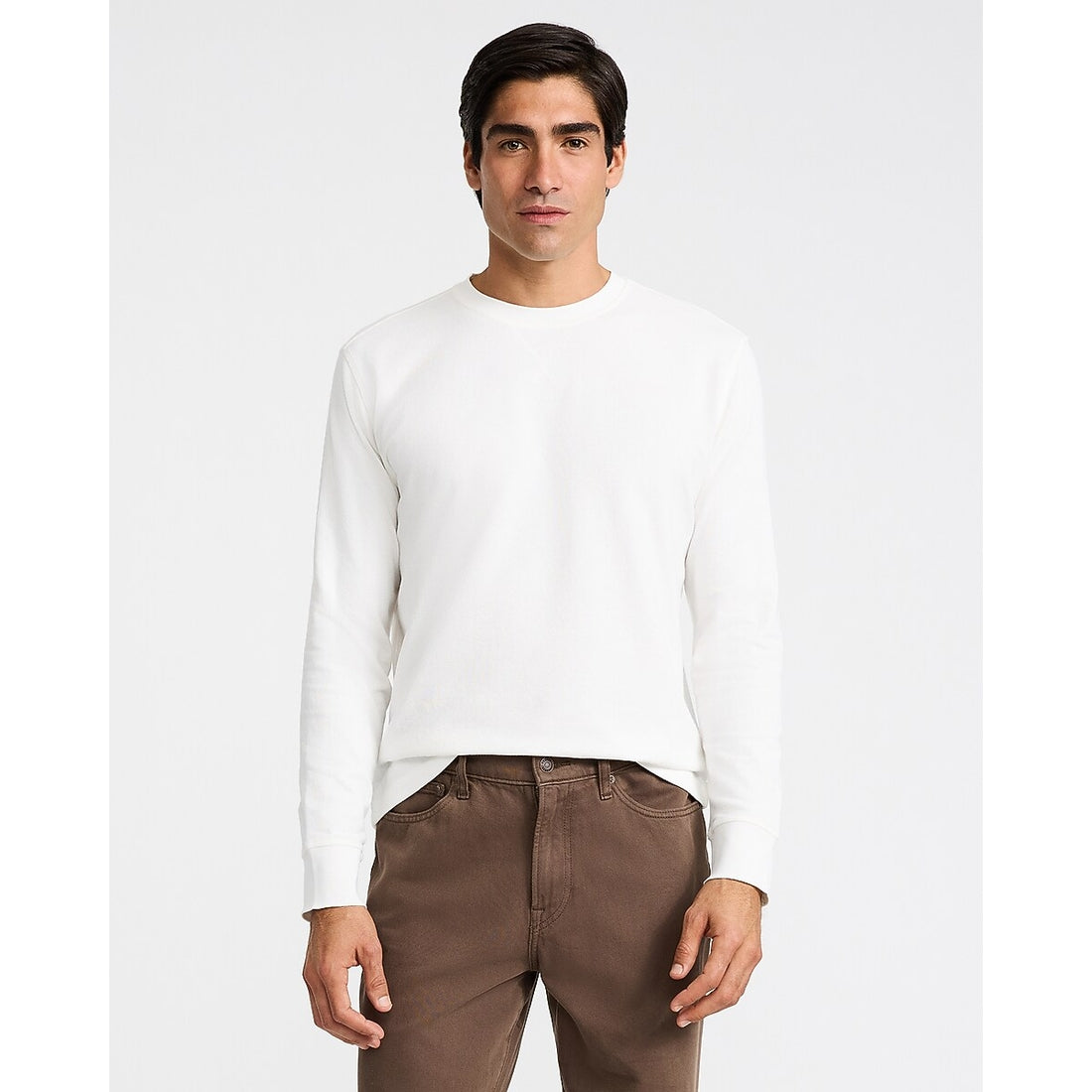 Classic Fit Long Sleeve Crew Neck V-Stitch T-Shirt