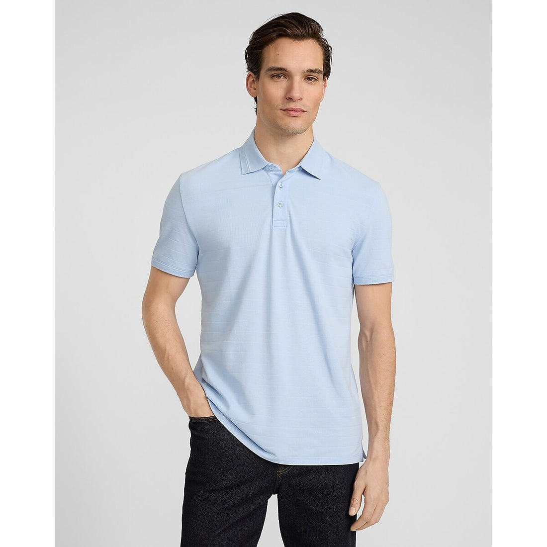 Textured Stripe Luxe Pique Polo