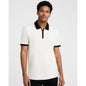 Contrast Tipped Luxe Pique Zip Polo