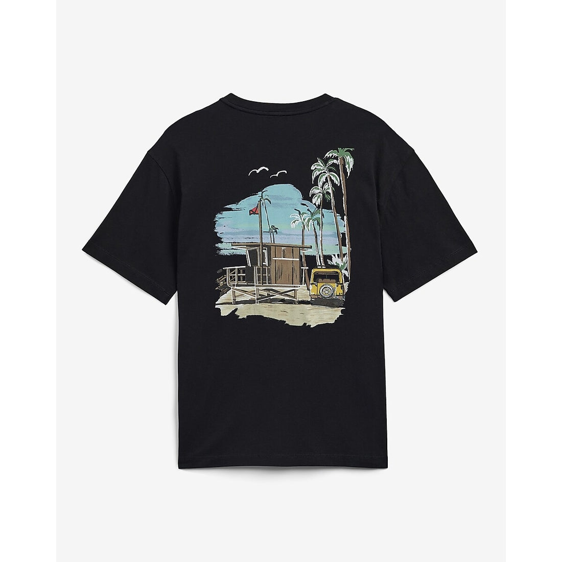 Classic Fit Cotton Lifeguard Tower Graphic T-Shirt
