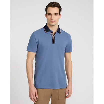 Tipped Contrast Collar Luxe Pique Polo