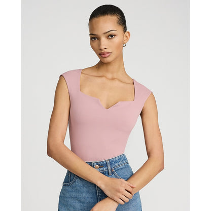 Body Contour High Compression Notch Cap Sleeve Bodysuit