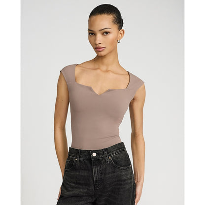 Body Contour High Compression Notch Cap Sleeve Bodysuit