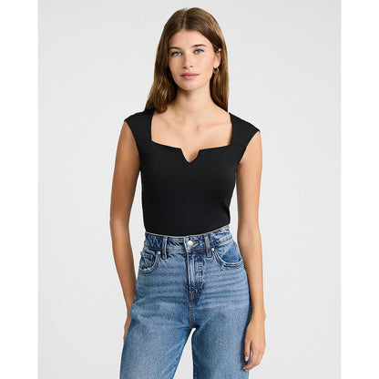 Body Contour High Compression Notch Cap Sleeve Bodysuit