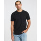 Monochromatic Textured Striped Luxe Pique Crew Neck T-Shirt